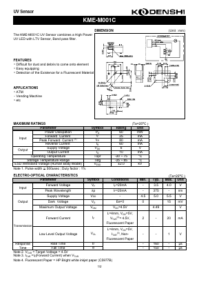KMEM001C Datasheet PDF Kodenshi Auk Co., LTD