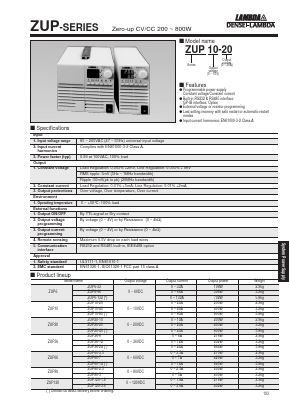 ZUP120-1.8 Datasheet PDF DENSEI-LAMBDA