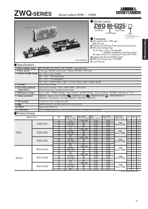 ZWQ80-5222/A Datasheet PDF DENSEI-LAMBDA