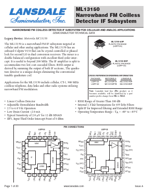 ML13150-B9P Datasheet PDF LANSDALE Semiconductor Inc.
