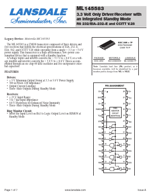 ML145583-7P Datasheet PDF LANSDALE Semiconductor Inc.
