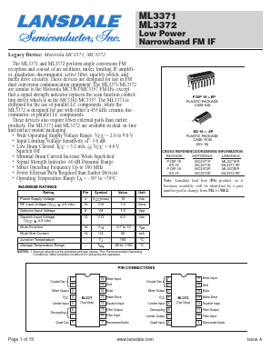 MC3372D Datasheet PDF LANSDALE Semiconductor Inc.