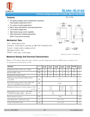SL540 Datasheet PDF Shanghai Leiditech Electronic Technology Co., Ltd