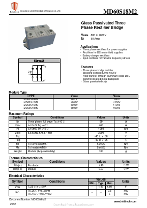 MD60S12M2 Datasheet PDF Shanghai Leiditech Electronic Technology Co., Ltd