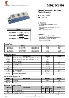 MD120A16D1 Datasheet PDF Shanghai Leiditech Electronic Technology Co., Ltd