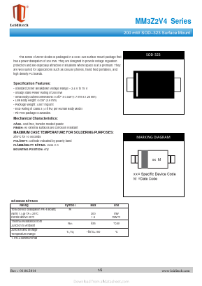 MM3Z5V1 Datasheet PDF Shanghai Leiditech Electronic Technology Co., Ltd