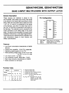 GD74HCT298J Datasheet PDF LG