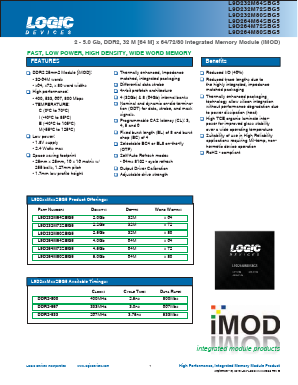 L9D232M64SBG5 Datasheet PDF LOGIC Devices Incorporated