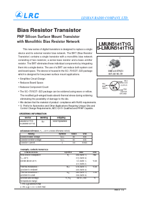 LMUN5141T1G Datasheet PDF Leshan Radio Company,Ltd