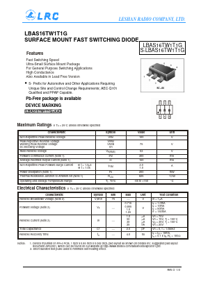S-LBAS16TW1T1G Datasheet PDF Leshan Radio Company,Ltd