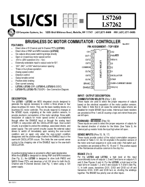 LS7262 Datasheet PDF LSI Computer Systems