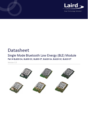 BL620-SC Datasheet PDF Laird Tech Smart Technology