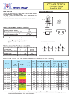 KW1-302C3 Datasheet PDF Lucky Light Electronic