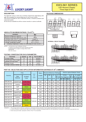 KW3-561 Datasheet PDF Lucky Light Electronic