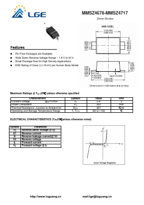 MMSZ4678 Datasheet PDF Shenzhen Luguang Electronic Technology Co., Ltd