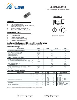 LL4448 Datasheet PDF Shenzhen Luguang Electronic Technology Co., Ltd