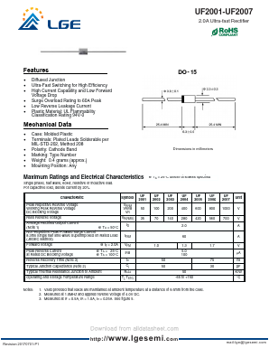 UF2005 Datasheet PDF Shenzhen Luguang Electronic Technology Co., Ltd