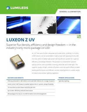 LHUV-0420-0550 Datasheet PDF Lumileds Lighting Company