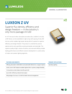 LHUV-0380-0150 Datasheet PDF Lumileds Lighting Company
