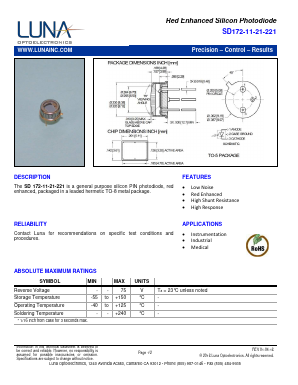 SD172-11-21-221 Datasheet PDF Luna Innovations Incorporated