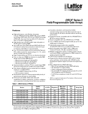 OR2C40A Datasheet PDF Lattice Semiconductor
