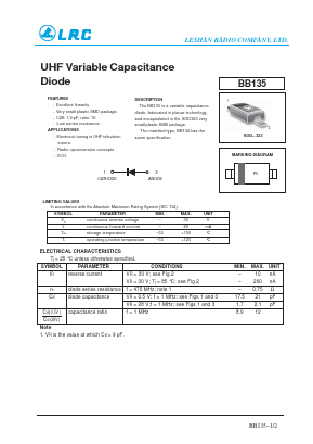 BB135 Datasheet PDF Leshan Radio Company