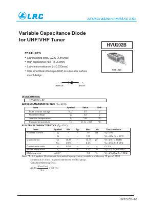 HVU202B Datasheet PDF Leshan Radio Company