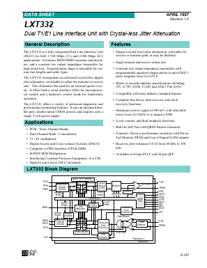 LXT332QE Datasheet PDF LevelOne