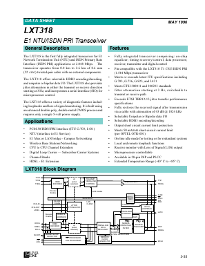 LXT318 Datasheet PDF LevelOne