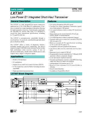 LXT307NE Datasheet PDF LevelOne