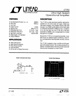LT1192 Datasheet PDF Linear Technology