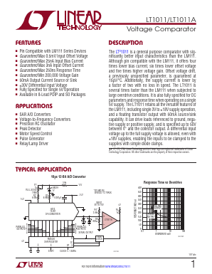 LT1011 Datasheet PDF Linear Technology
