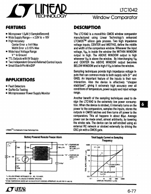 LTC1042MJ8 Datasheet PDF Linear Technology