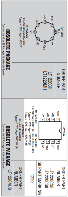 LT1220CH Datasheet PDF Linear Technology