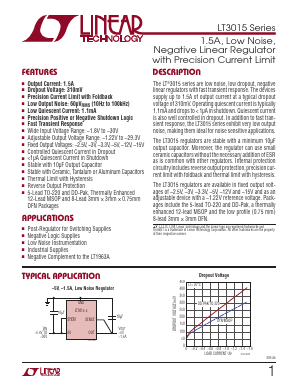 LT3015Q-5 Datasheet PDF Linear Technology