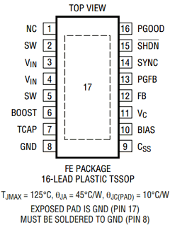 LT3434EFE Datasheet PDF Linear Technology