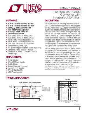 LT3467ES6-TR Datasheet PDF Linear Technology