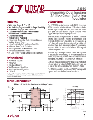 LT3510IFE-TRPBF Datasheet PDF Linear Technology