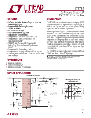 LT3782EFE-TRPBF Datasheet PDF Linear Technology