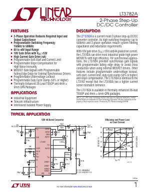 LT3782AEFE-PBF Datasheet PDF Linear Technology