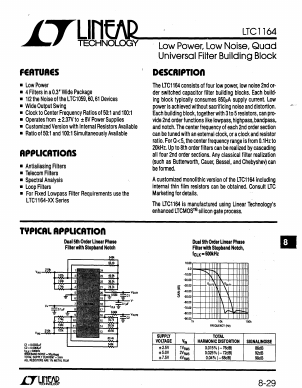 LTC1164ACS Datasheet PDF Linear Technology