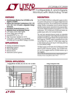 LTC2939 Datasheet PDF Linear Technology
