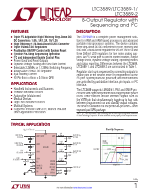 LTC3589EUJ-2 Datasheet PDF Linear Technology