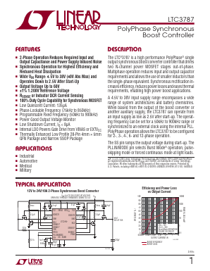 LTC3787MPUFD-TRPBF Datasheet PDF Linear Technology