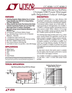 LTC4088EDE-1-TRPBF Datasheet PDF Linear Technology