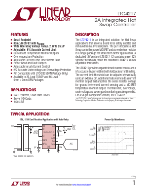 LTC4217CFE Datasheet PDF Linear Technology