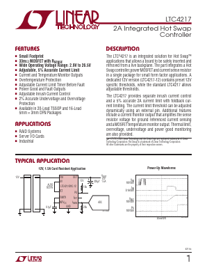 LTC4217H Datasheet PDF Linear Technology