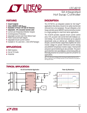 LTC4219C Datasheet PDF Linear Technology