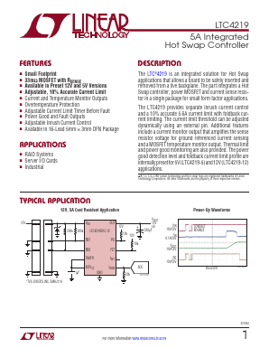 LTC4219CDHC-5 Datasheet PDF Linear Technology