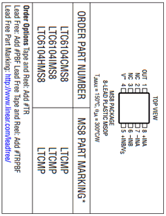 LTC6104HMS8 Datasheet PDF Linear Technology